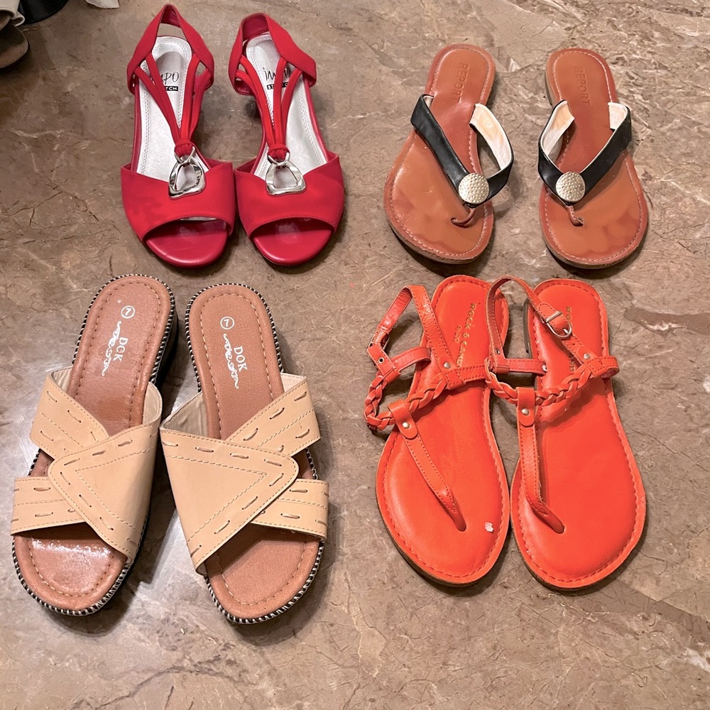 Lot Of Sanders 4 Pairs Never Worn Size 6.5-7